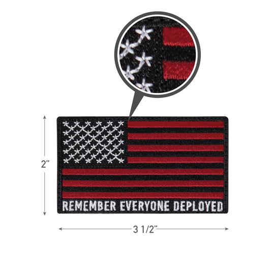 Rothco (R.E.D) Remember Everyone Deployed Flag Patch With Hook Back