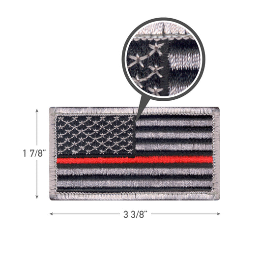 Rothco Thin Red Line US Flag Patch With Hook Loop