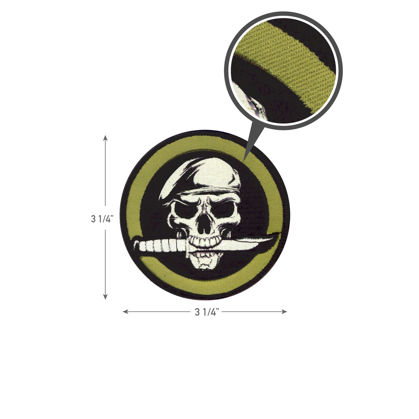Rothco PVC Military Skull & Knife Morale Patch