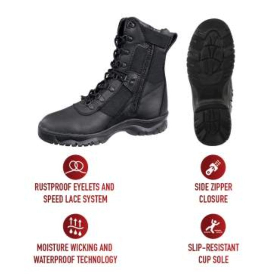Rothco Forced Entry Tactical Boot With Side Zipper 8"