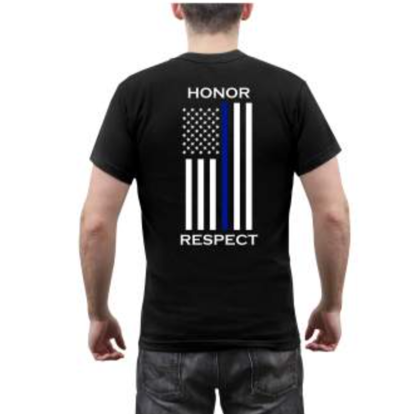 Rothco Honor & Respect 2 Sided Thin Blue Line T-Shirt