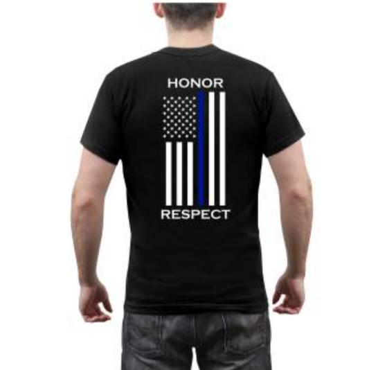 Rothco Honor & Respect 2 Sided Thin Blue Line T-Shirt
