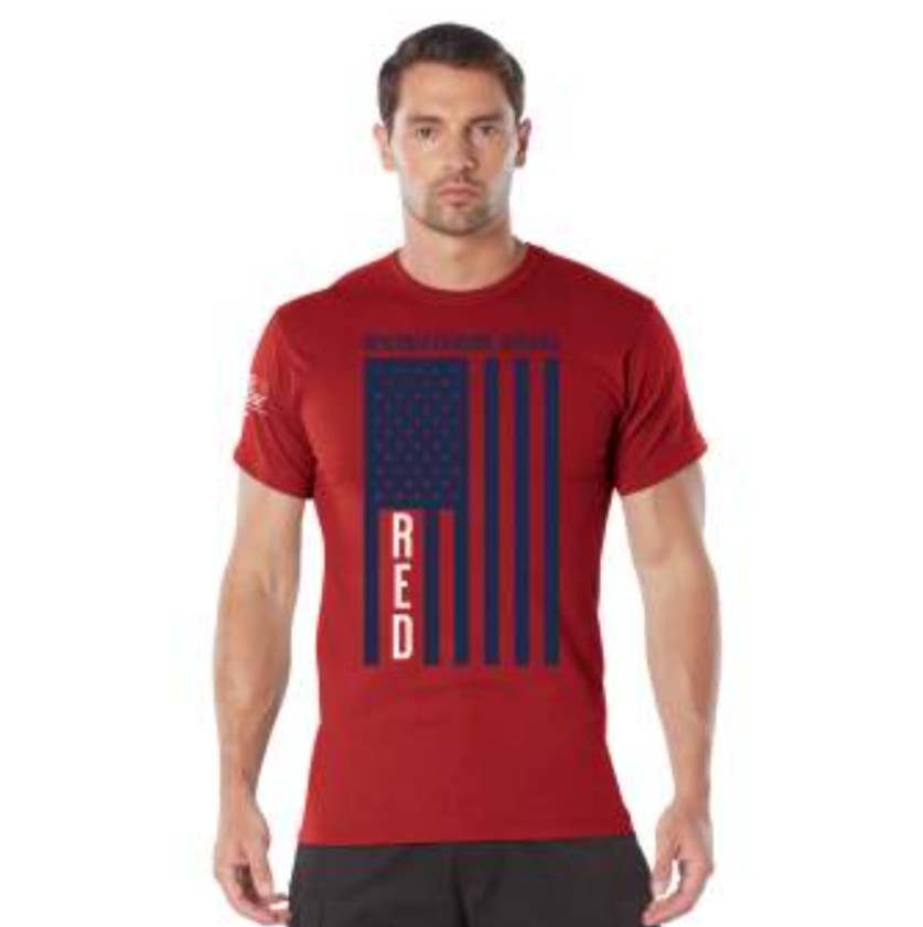 Rothco R.E.D (Remember Everyone Deployed) Flag T-Shirt