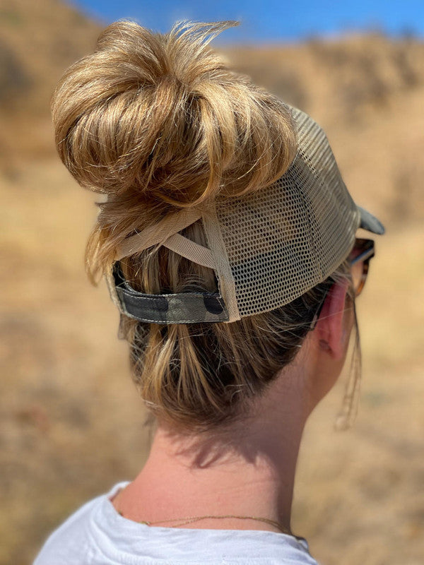 LA Police Gear Shimmer Flag Ponytail Hat