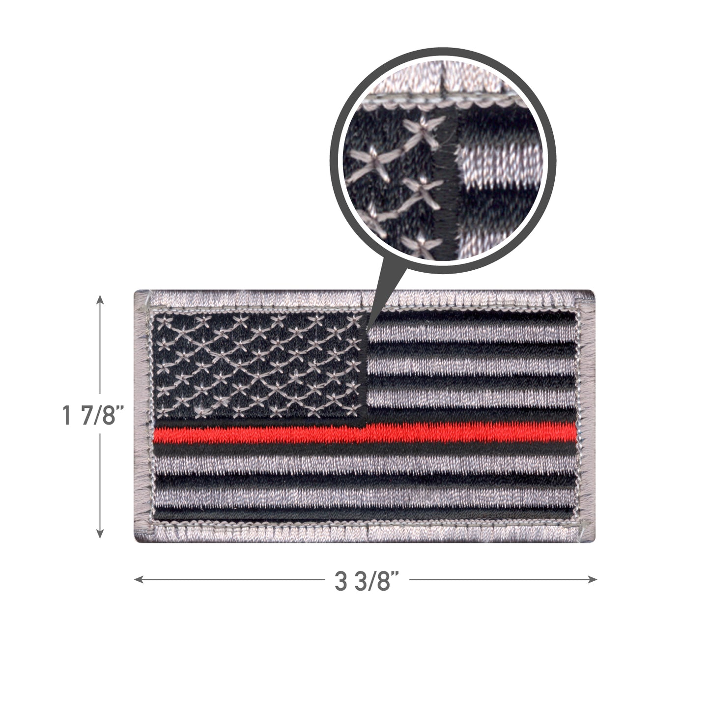 Rothco Thin Red Line US Flag Patch With Hook Loop