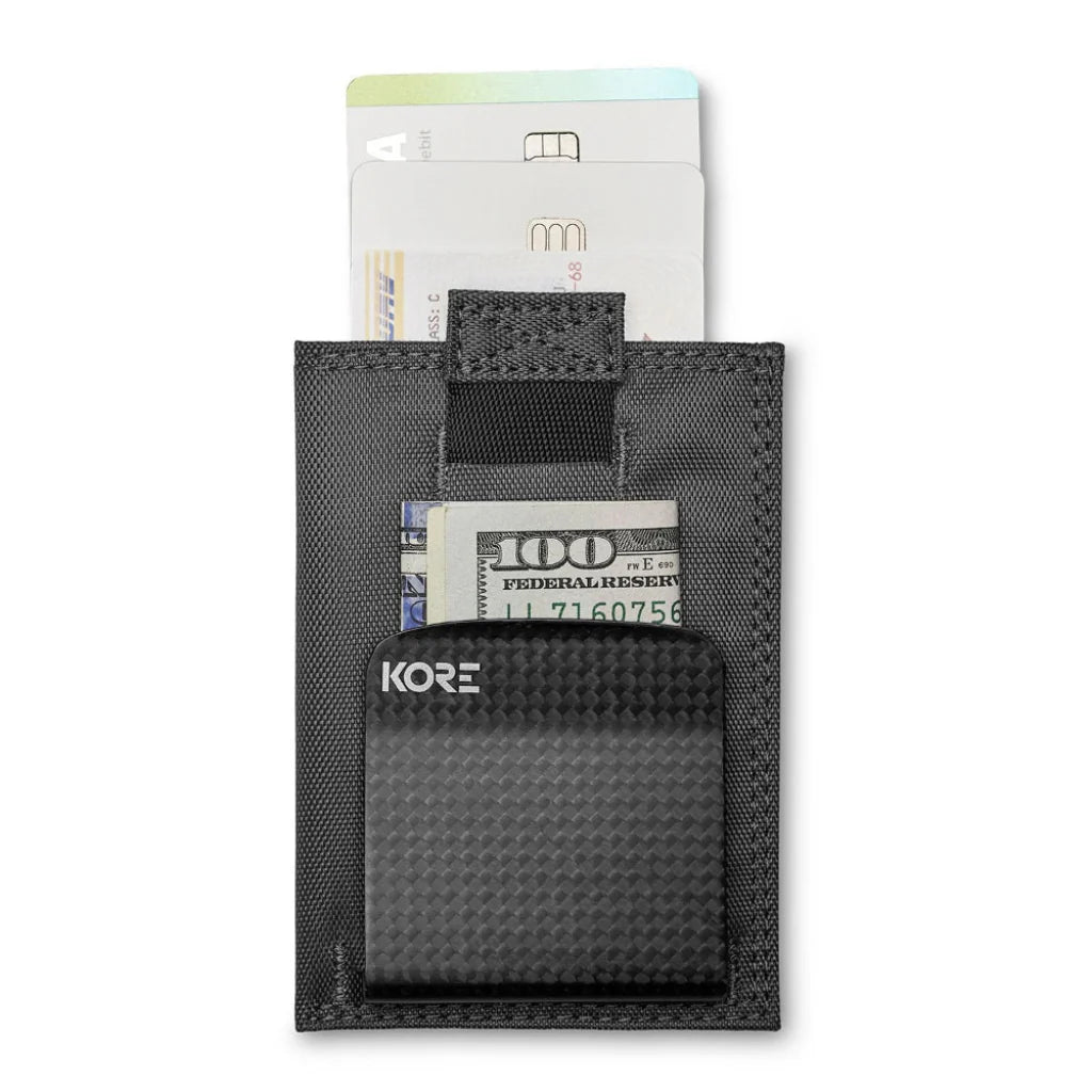 Kore Gray Tactical Slim Wallet & Carbon Fiber Money Clip