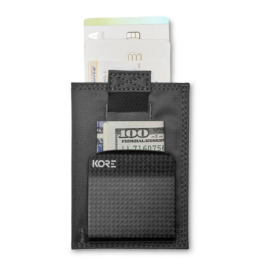 Kore Gray Tactical Slim Wallet & Carbon Fiber Money Clip